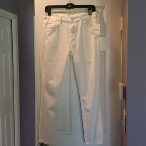 White Mother The Looker Crop Jeans